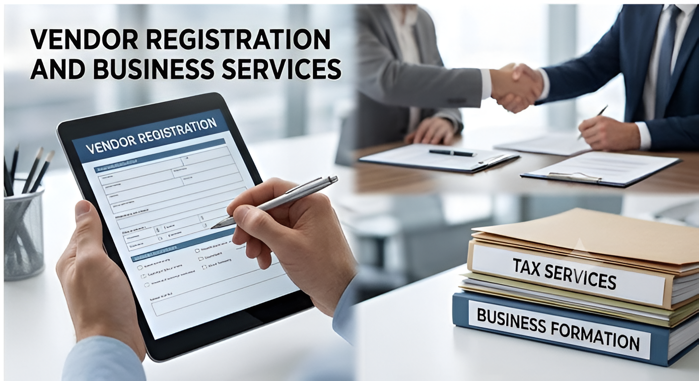 Vendor registration and strategic business services